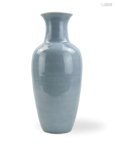 Chinese Blue Glazed Vase,19th C.