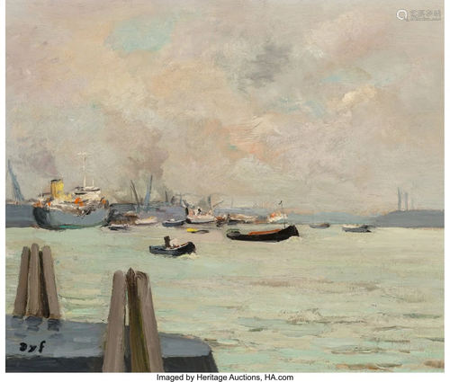 69032: Marcel Dyf (French, 1899-1985) Port de Rotterdam