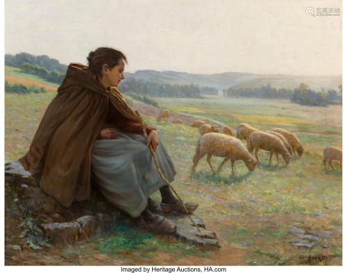 69015: Albert Baure (French, 1867-1930) The shepherdess