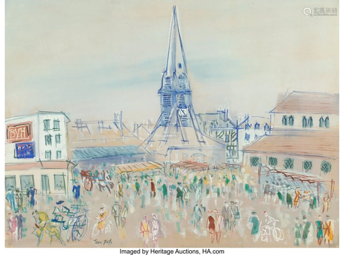 69038: Jean Dufy (French, 1888-1964) Honfleur, Place Sa