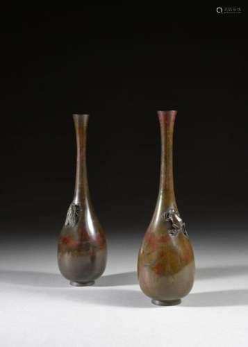 TWO BRONZE VASES, Japan, late Meiji period (1868 1…