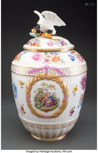 63246: A KPM Porcelain Covered Jar, late 19th-early 20t