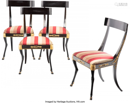 63201: A Set of Four French Empire-Style Side Chairs, 2