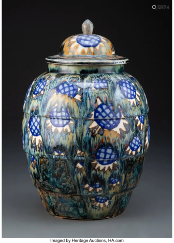 63233: A Continental Faience Covered Vase, early 20th c