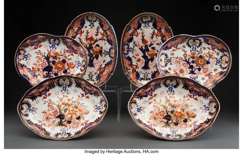 63322: A Set of Three Pairs of Derby Porcelain Kings Pa