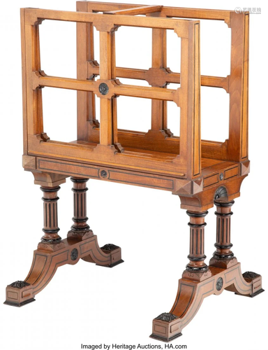 63234: A Victorian Hardwood Folio Stand, late 19th cent