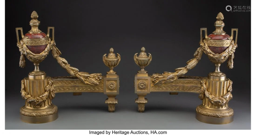 63194: A Pair of French Louis XVI-Style Gilt Bronze and