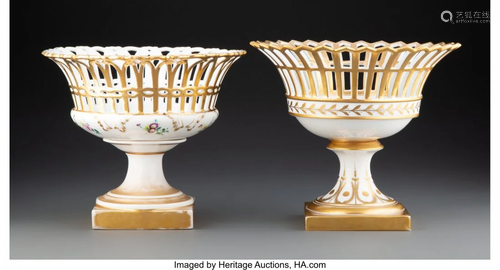 63259: Two Continental Porcelain Compotes, 20th century