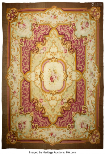 63023: A French Aubusson Carpet, 19th century 175 x 136