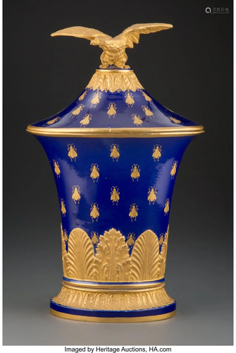 63119: A French Sèvres-Style Gilt Porcelain Cove