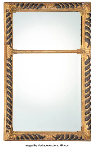 63099: A Continental Carved Giltwood Mirror, 19th centu