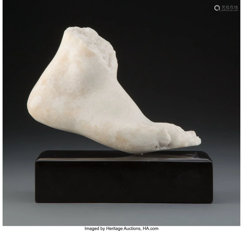 63147: A Roman Marble Foot Fragment 5-1/2 x 8-1/4 x 4 i