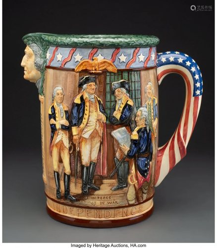 63076: A Royal Doulton Ceramic George Washington Jug, E