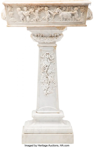 63031: A Continental Carved Marble Jardinière, l