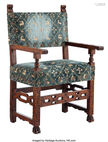 63164: A Spanish Colonial Walnut Armchair, late 17th-ea