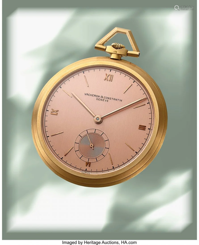 54100: Vacheron & Constantin, Fine 18k Rose Pink Gold P