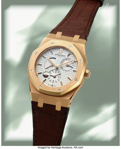 54034: Audemars Piguet, Very Fine Gold Royal Oak Dual T