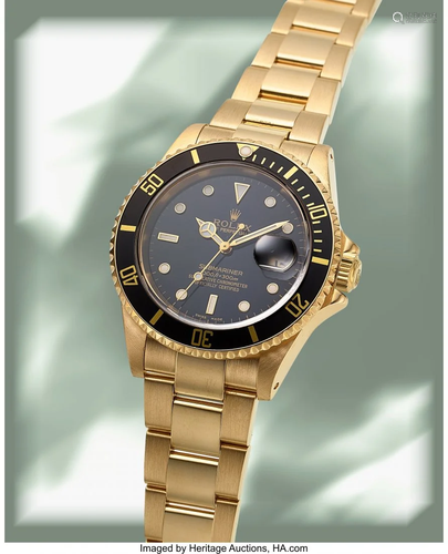 54057: Rolex, 18k Gold Oyster Perpetual Date Submariner