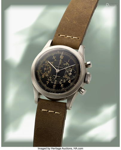 54072: Gallet, Rare MultiChron 30 Chronograph, Clamshel