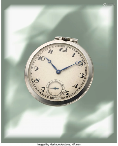 54092: Breguet, Very Fine Platinum Pocket Watch, with O