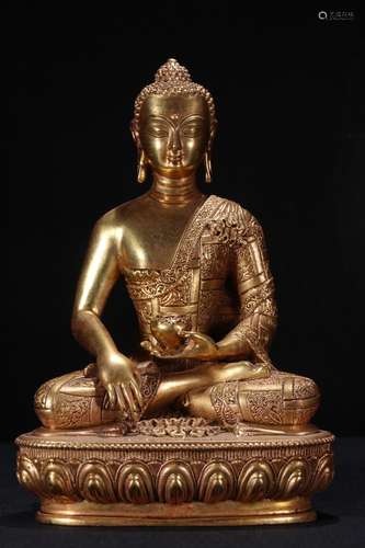 A Gilt Bronze Gautama Buddha