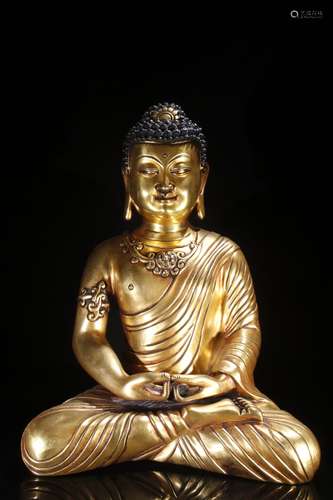 A Gilt Bronze Gautama Buddha