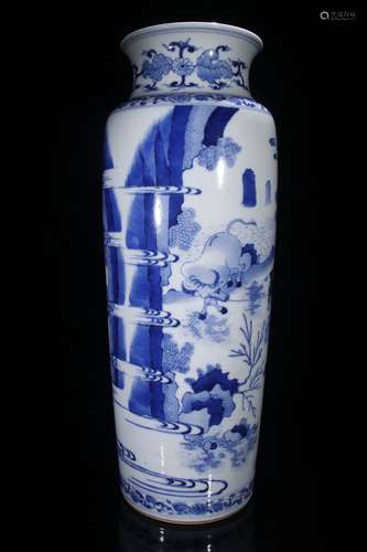 A Porcelain Blue&White Figure-Story Vase