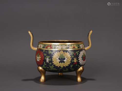 A Gilt Ear Censer With Pattern