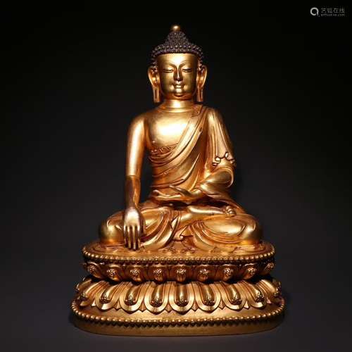 A Gilt Bronze Gautama Buddha