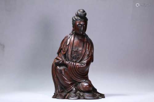 An Agarwood Guanyin Statue