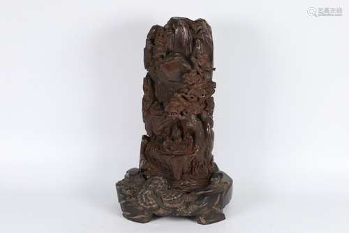 An Agarwood Story Carved Mountain Ornament