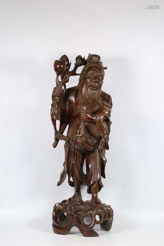 An Agarwood Figure Ornament