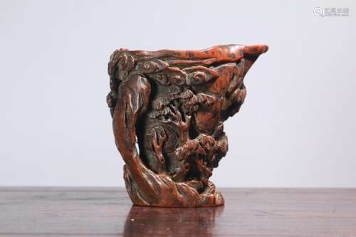 An Agarwood Tree Carved Cup