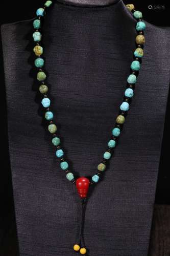 A Tibetan Turquoise Stone Necklace