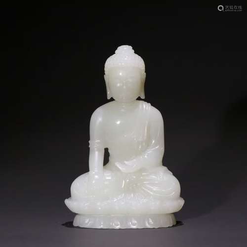 A Hetian Jade Gautama Buddha