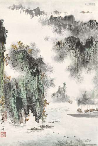 陶一清(1914-1986) 漓江新秋