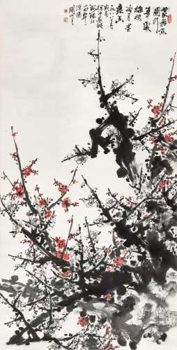 关山月(1912-2000) 梅魂冷月