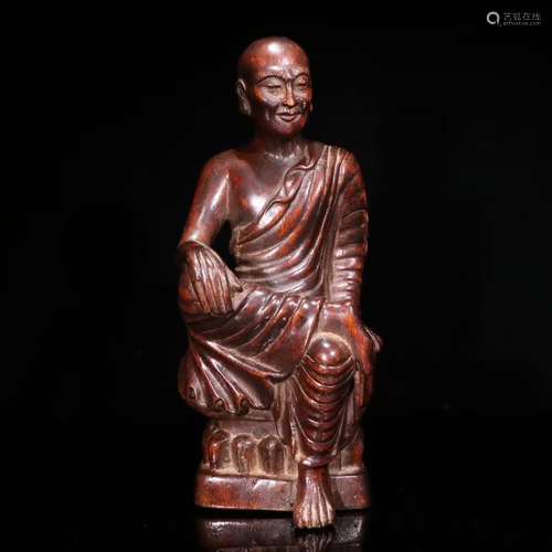 An Agarwood Arhat Statue