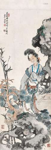 徐操(1899-1961) 秋园赏菊