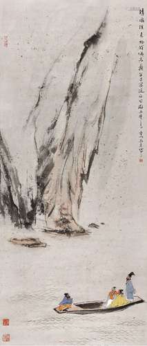 亚明(1924-2002) 苏子泛舟