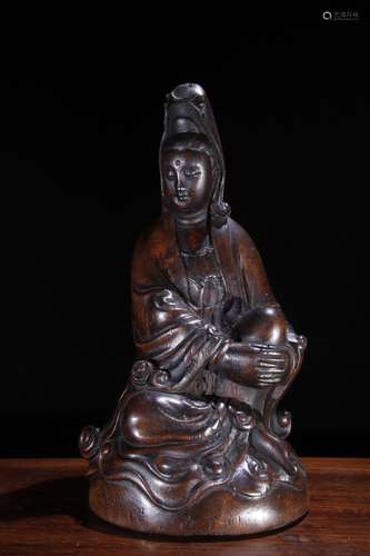 An Agarwood Guanyin Statue