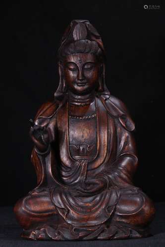 An Agarwood Guanyin Statue