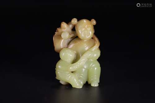 A Hetian Jade Figure Carved Ornament