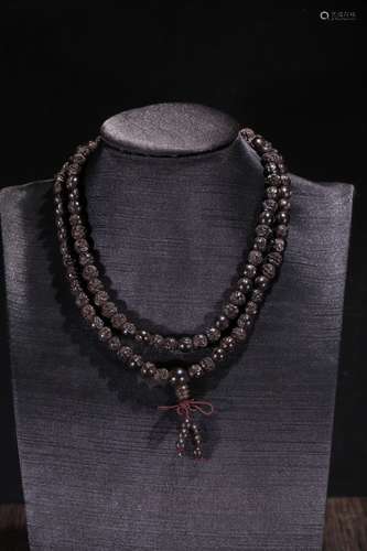 An Agarwood Arhat 108-Bead Necklace