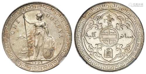 1902年香港“站人”壹圆银币/NGC MS64