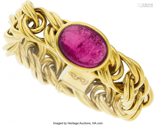 55063: Pink Tourmaline, Gold Bracelet, Paloma Picasso f