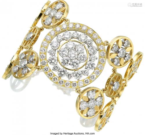 55247: Diamond, Platinum, Gold Bracelet The bracelet
