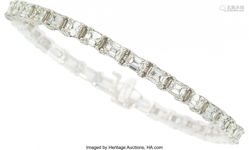 55189: Diamond, Platinum Bracelet The bracelet featur