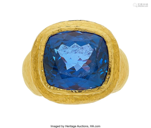 55033: Tanzanite, Gold Ring, Neiman Marcus The ring fe