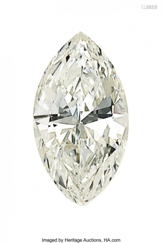 55117: Unmounted Diamond The marquise-shaped diamond